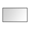 72In. W X 48In. H Metal Framed Bathroom Mirror For Wall, Rectangle Mirror, Bathroom Vanity Mirror Farmhouse, Anti Rust, Hangs Horizontally Or Vertiy Matte Black Aluminium