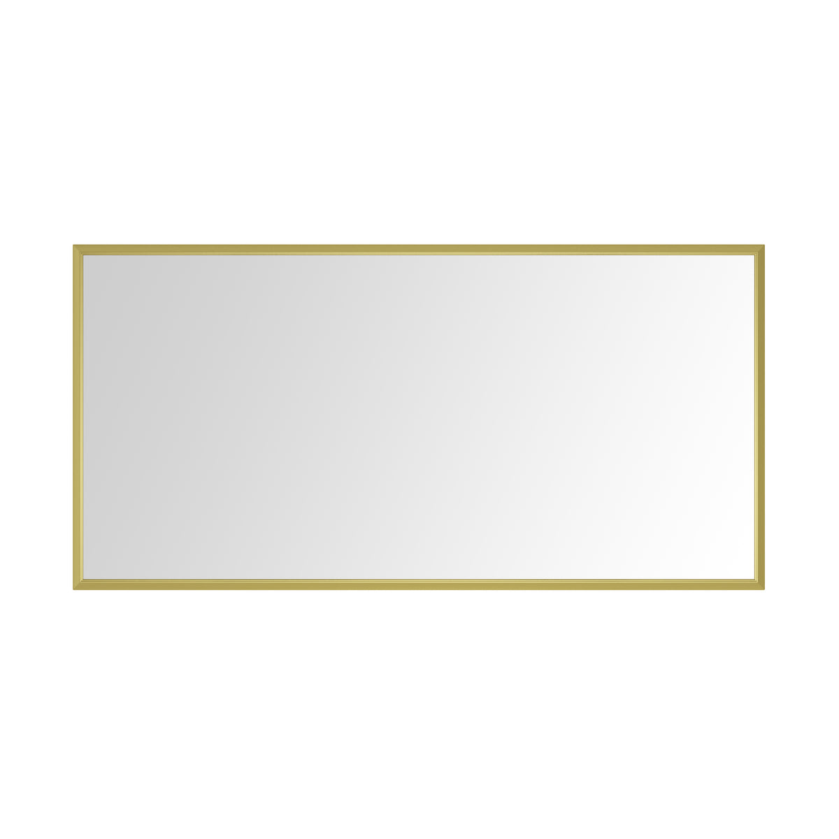 96In. W X 48In. H Metal Framed Bathroom Mirror For Wall, X Inch Rectangle Mirror, Bathroom Vanity Mirror Farmhouse, Anti Rust, Hangs Horizontally Or Vertiy Gold Aluminium