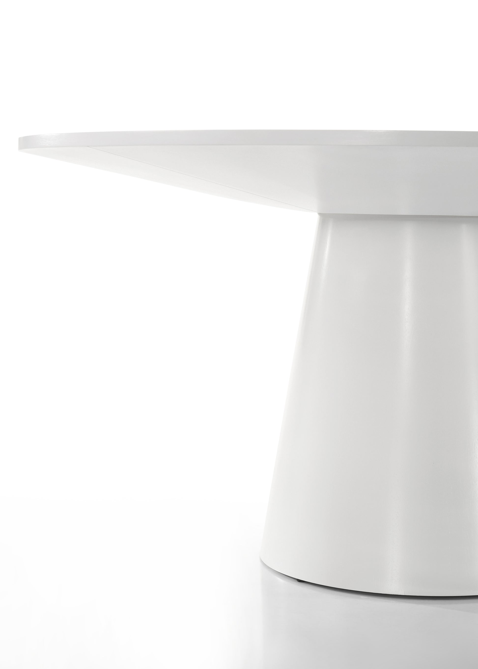 Jasper White 59" Wide Contemporary Round Dining Table White Wood