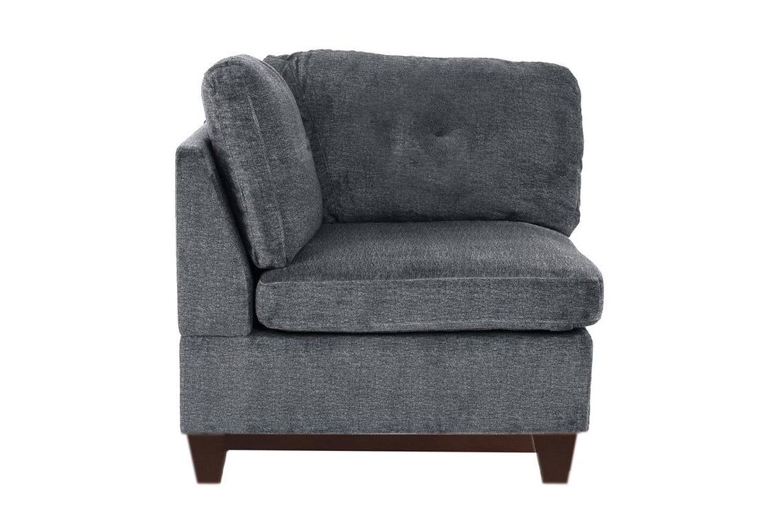 Modular Living Room Furniture Corner Wedge Ash Chenille Fabric 1Pc Cushion Wedge Sofa Couch. Gun Ash Primary Living Space Contemporary,Modern Chenille