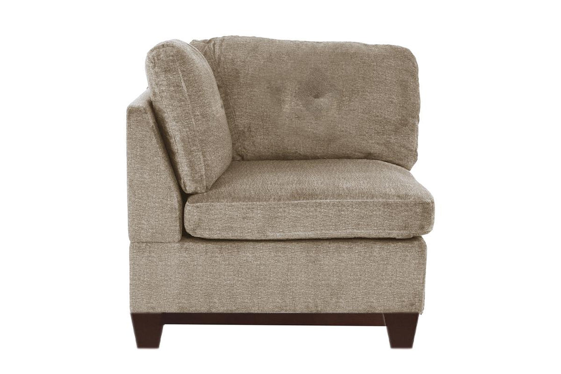 Modular Living Room Furniture Corner Wedge Camel Chenille Fabric 1Pc Cushion Wedge Sofa Couch Exposed Wooden Base Camel Primary Living Space Contemporary,Modern Chenille