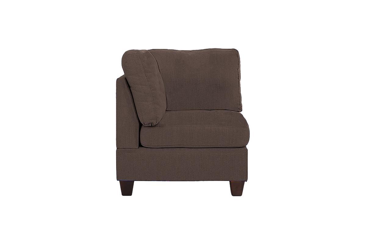 Living Room Furniture Corner Wedge Black Coffee Linen Like Fabric 1Pc Cushion Wedge Sofa Wooden Legs Coffee Primary Living Space Modern,Transitional Fabric