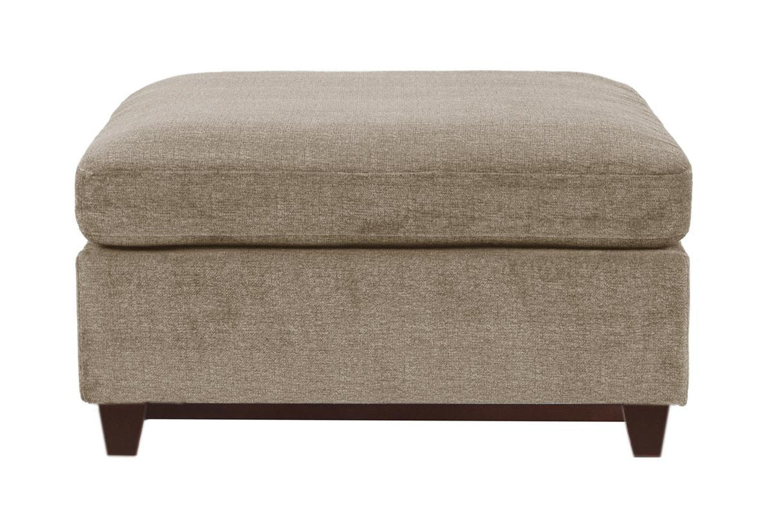 Modular Living Room Furniture Ottoman Camel Chenille Fabric 1Pc Cushion Ottoman Couch Exposed Wooden Base Camel Chenille Primary Living Space Contemporary,Modern Rectangle Chenille