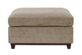 Modular Living Room Furniture Ottoman Camel Chenille Fabric 1Pc Cushion Ottoman Couch Exposed Wooden Base Camel Chenille Primary Living Space Contemporary,Modern Rectangle Chenille