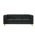 3 Seater 2 Seater Combination Sofa.Black Velvet Black Foam Velvet