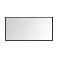 96In. W X 48In. H Metal Framed Bathroom Mirror For Wall, Rectangle Mirror, Bathroom Vanity Mirror Farmhouse, Anti Rust, Hangs Horizontally Or Vertiy Matte Black Aluminium
