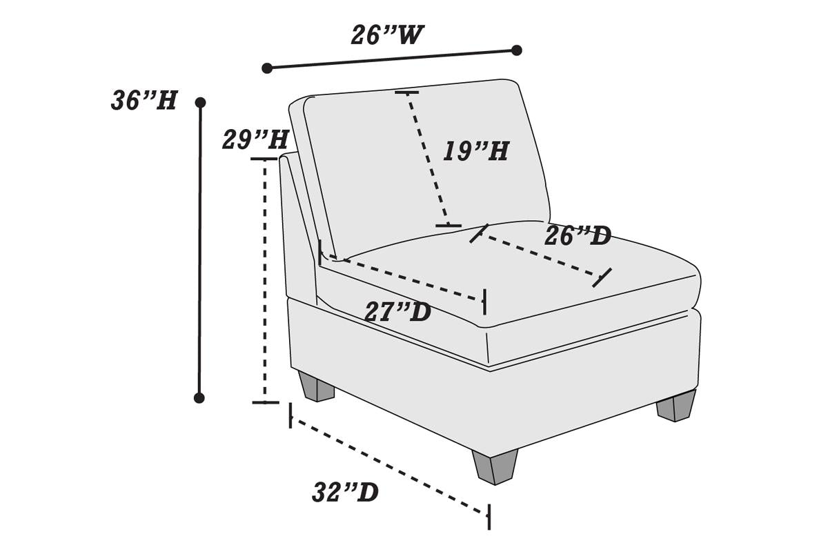 Modular Sectional 6Pc Set Living Room Furniture U Sectional Couch Grey Linen Like Fabric 2X Corner Wedge 2X Armless Chairs And 2X Ottomans Grey Wood Primary Living Space Cushion Back Modern,Transitional Modular Fabric 6 Seat