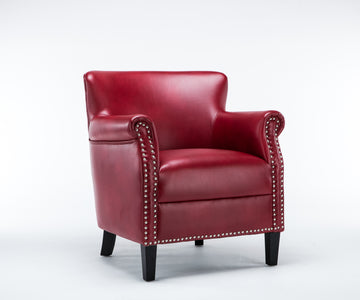 Hadley Red Club Chair Red Foam Polyester Blend