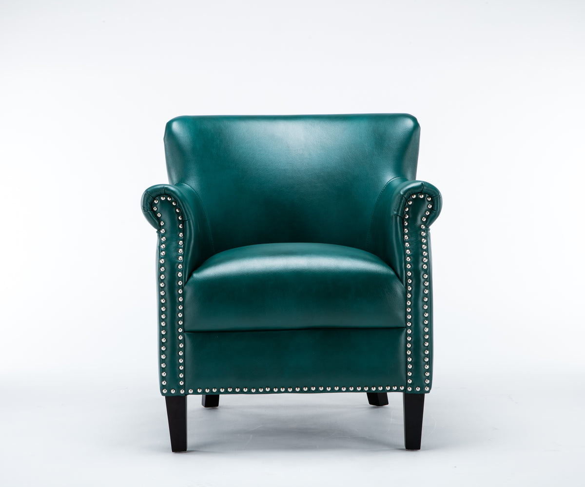 Hadley Teal Club Chair Teal Foam Polyester Blend