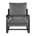 Blaire Sling Chair Upholstered In Charcoal Fabric With Metal Frame Charcoal Foam Polyester
