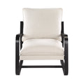 Blaire Sling Chair Upholstered In Oatmeal Fabric With Metal Frame Beige Foam Polyester