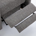 Vivian Push Back Recliner In Performance Fabric Ashen Grey Grey Foam Polyester