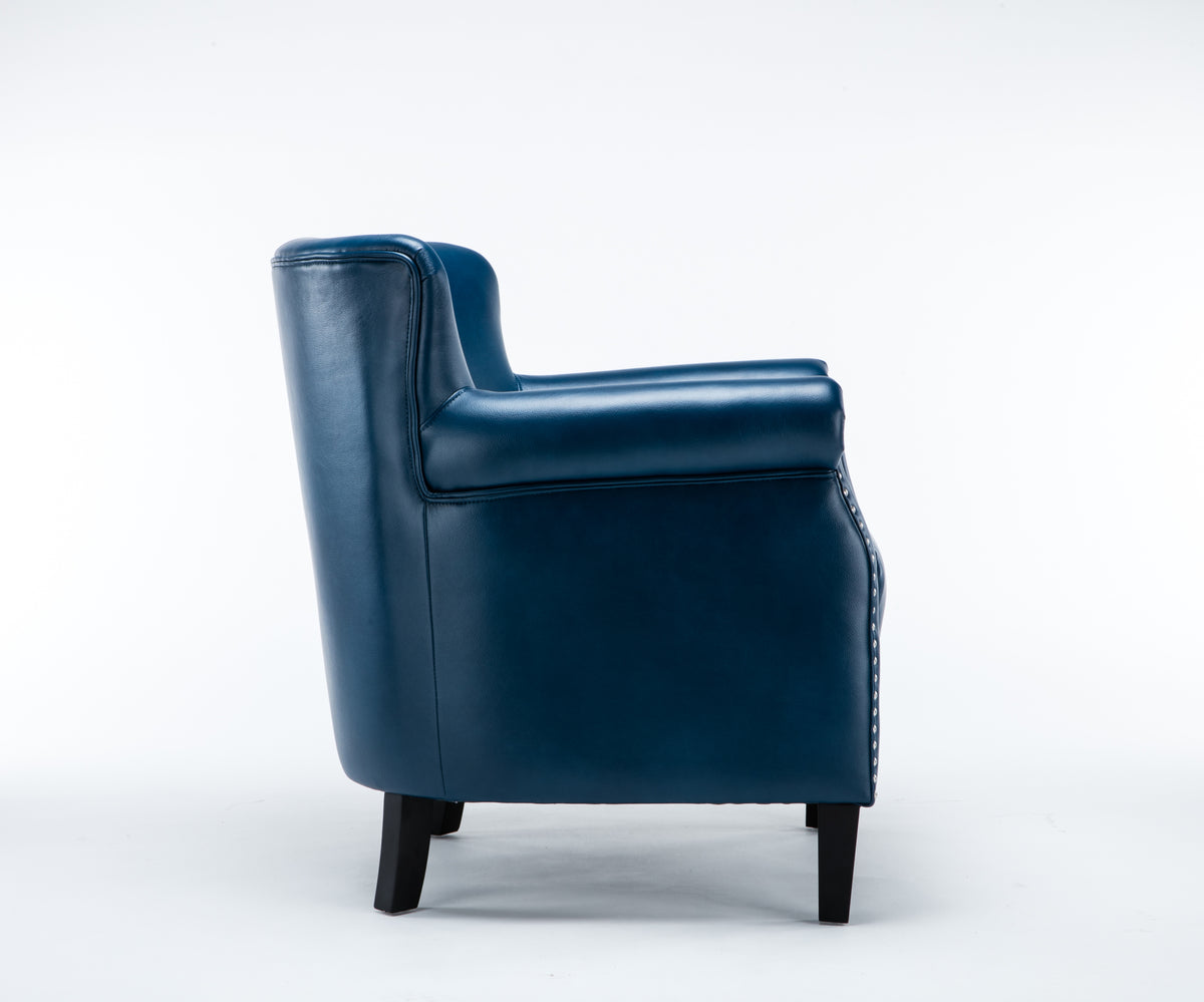 Hadley Navy Blue Club Chair Navy Blue Foam Polyester Blend