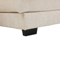 United We Win Modern Large Chenille Fabric U Shape Sectional Sofa Beige Boucle