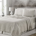 4 Pcs Bedding Sets Queen, Premium Linen Bedding Sheets & Pillowcases, Queen Bedding Sets, Greige Bedding Sheet & Pillowcase Sets Greige Linen Linen