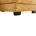 United We Win Modern Large Chenille Fabric U Shape Sectional Sofa Mustard Yellow Boucle