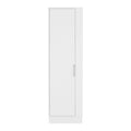 Storage Cabinet Manika, One Door And Shelves, White Finish White Particle Board