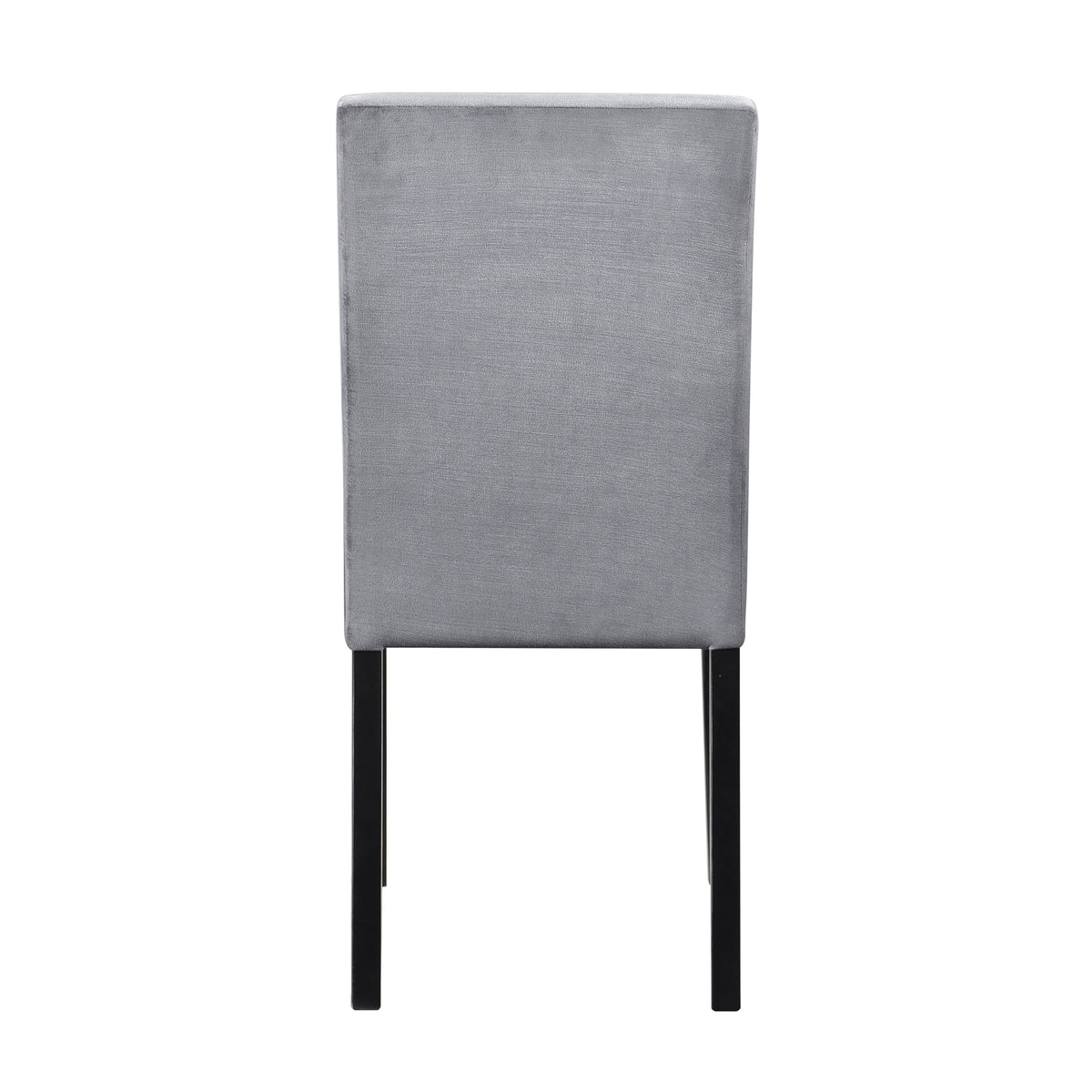 Gray Velvet Upholstered Side Chairs Set Of 2Pc Black Finish Wood Frame Casual Dining Room Furniture Black Dining Room Casual Side Chair Wood