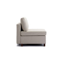 2 Seat Module Sectional Sofa Couch With 1 Ottoman For Living Room,Seat Cushion And Back Cushion Non Removable And Non Washable,Cream Cream Wood Primary Living Space Soft Modern Rubberwood Foam Linen 2 Seat