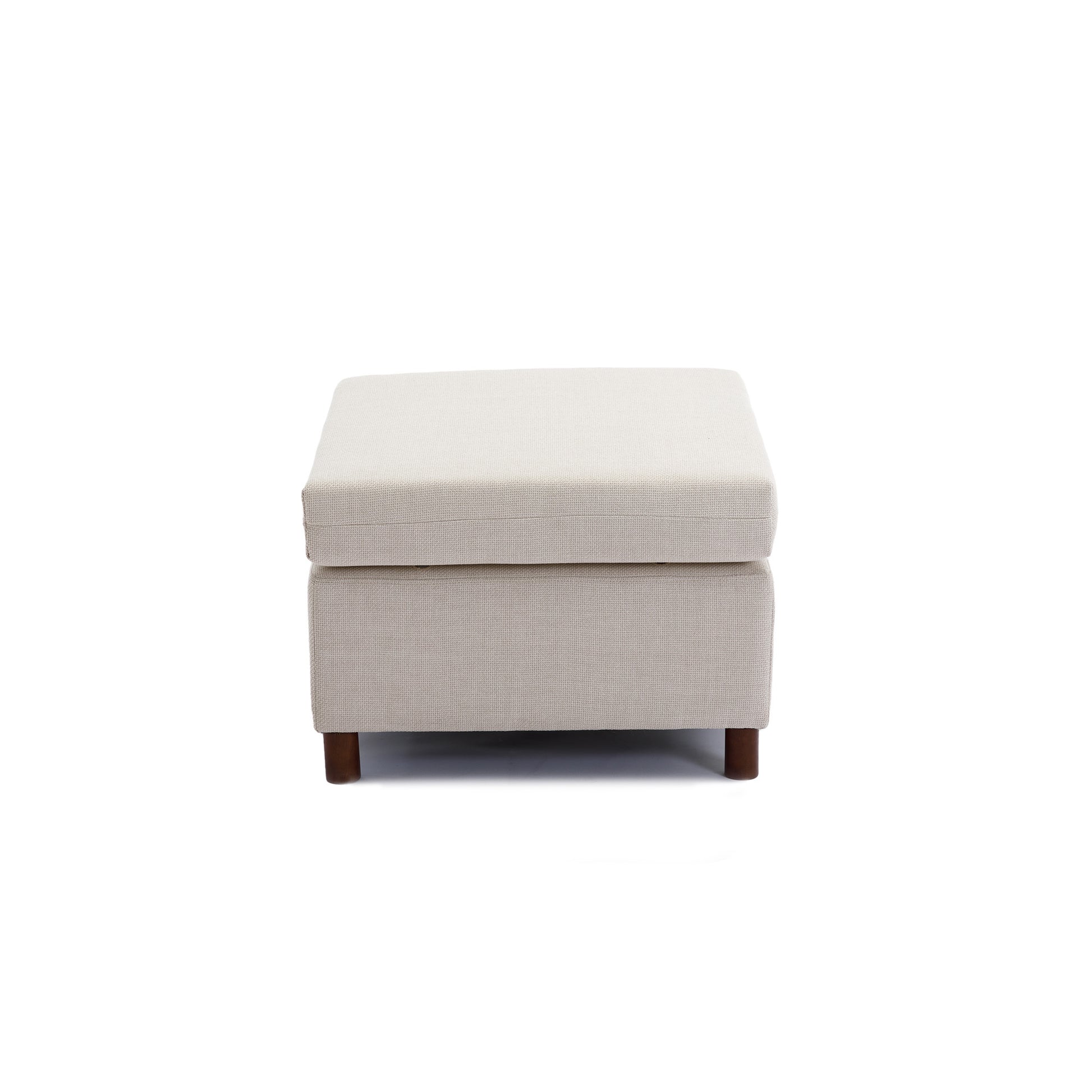 2 Seat Module Sectional Sofa Couch With 1 Ottoman For Living Room,Seat Cushion And Back Cushion Non Removable And Non Washable,Cream Cream Wood Primary Living Space Soft Modern Rubberwood Foam Linen 2 Seat
