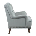 Luxurious Living Room Accent Chair 1Pc Gray Velvet Upholstered Button Tufted Trim Modern Living Room Furniture Gray Primary Living Space Classic,Luxury,Modern Solid Wood
