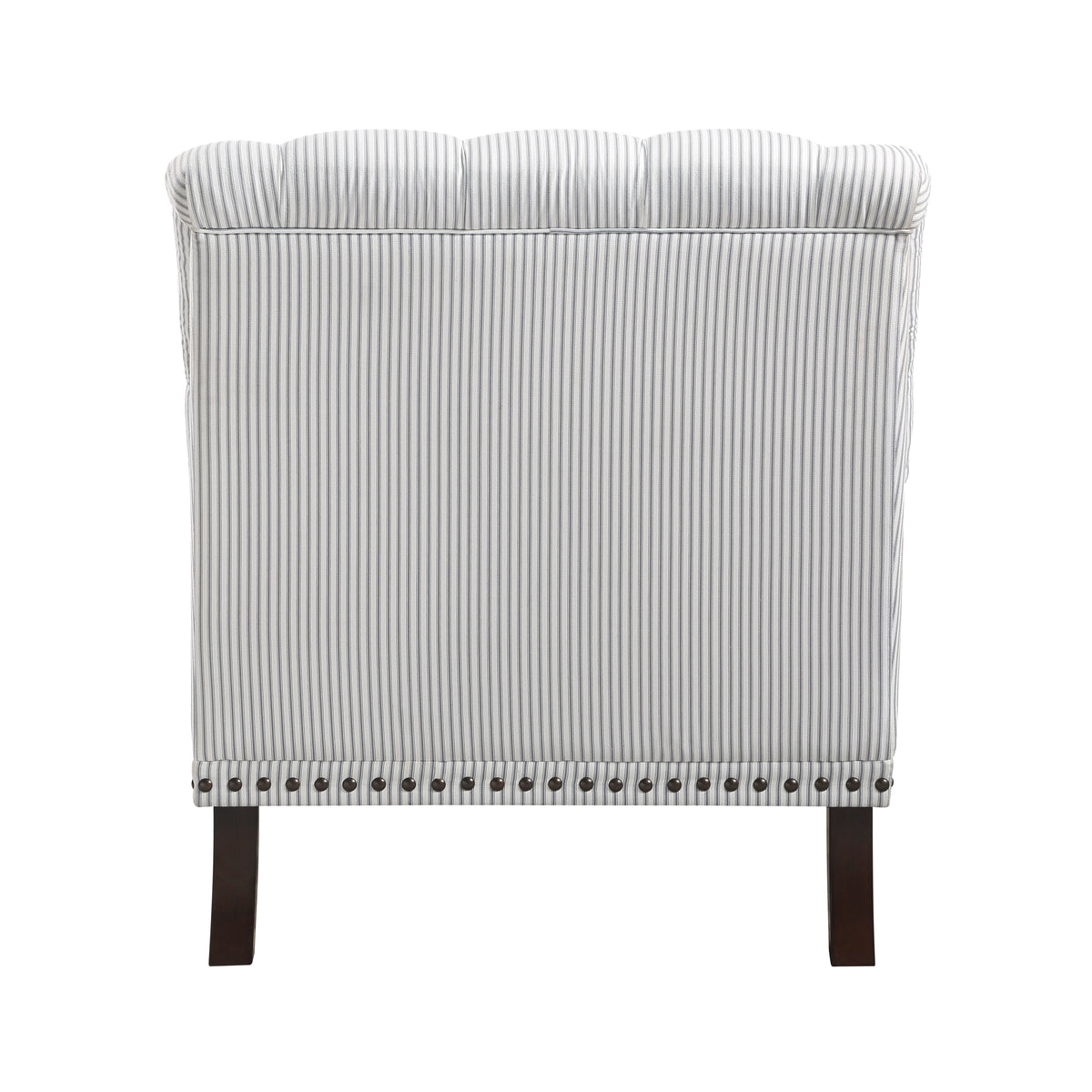 Luxurious Living Room Accent Chair 1Pc White Gray Fabric Upholstered Button Tufted Trim Modern Living Room Furniture Gray Primary Living Space Classic,Luxury,Modern Solid Wood