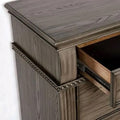 Gray Color Nightstand Bedroom 1Pc Nightstand Solid Wood Satin Knickel Knobs And Pulls Gray Gray 3 Drawers Bedroom Bedside Cabinet American Traditional,Classic,Traditional Rubberwood Usb Port Antique Solid Wood