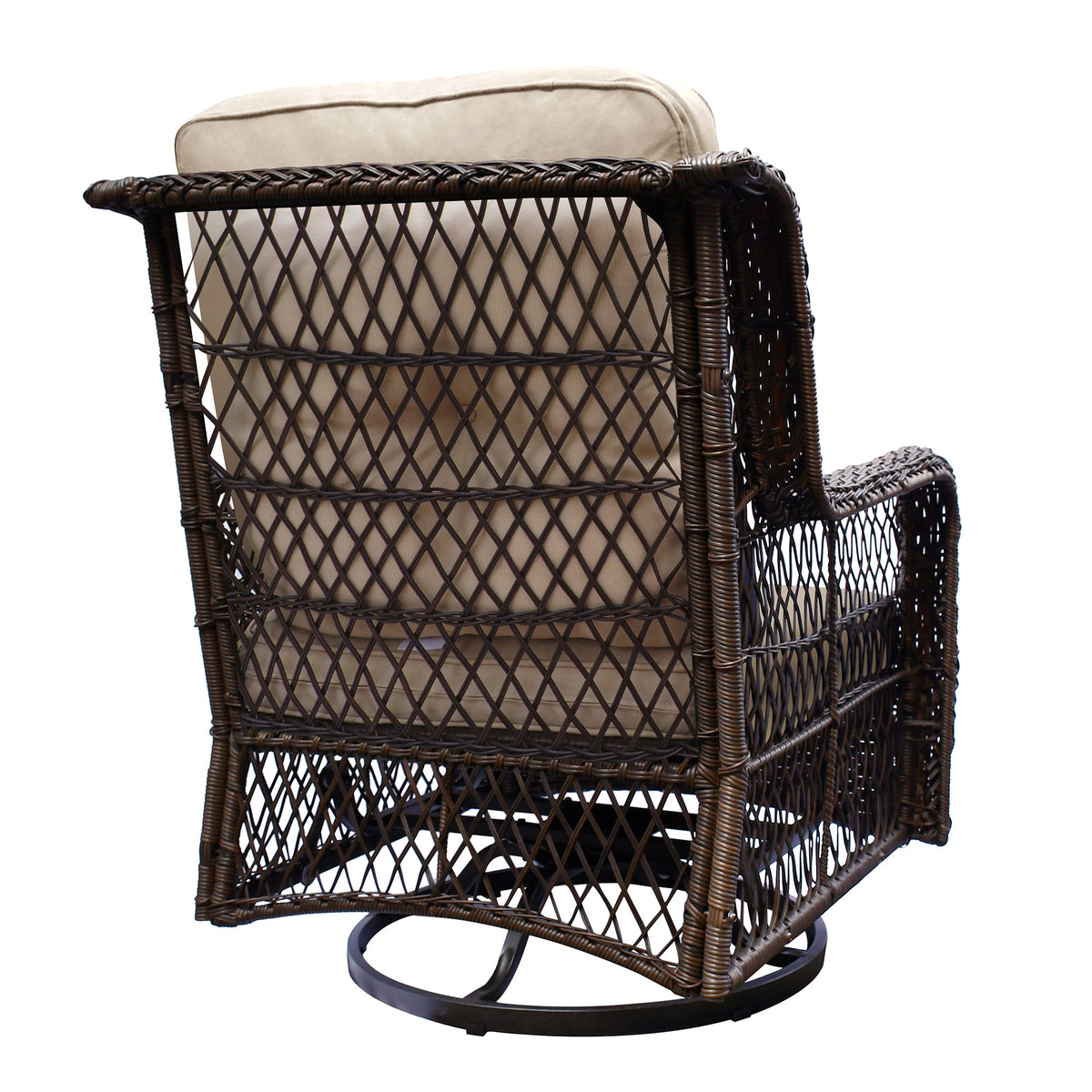 Outdoor Bistro Set 3 Pieces, Outdoor Resin Wicker Swivel Rocker Patio Chair, 360 Degree Swivel Rocking Chairs And Tempered Glass Top Side Coffee Table, Outdoor Rattan Conversation Sets Khaki Yes Complete Patio Set Khaki Weather Resistant Frame Fade