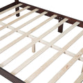 3 Pieces Bedroom Sets,Queen Size Wood Platform Bed And Two Nightstands Dark Walnut Walnut Wood