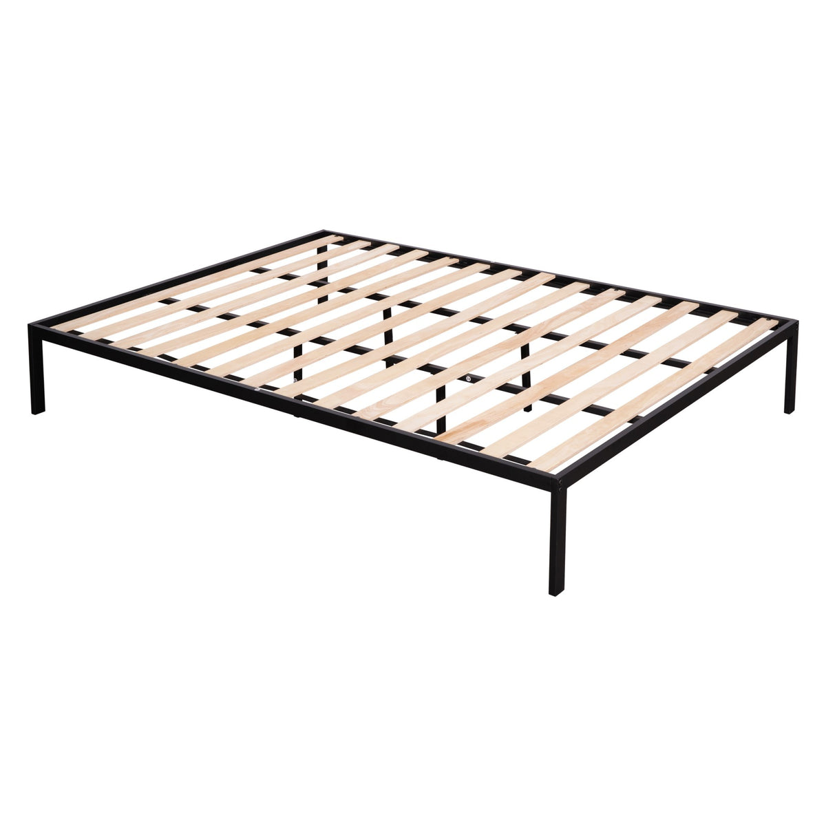 Metal Twin Over Full Bunk With Shelves & Grid Panel Sturdy Metal Bed Frame Noise Free Wood Slats Comfortable Textilene Guardrail Built In 2 Tier Shelves & Grid Panel Separated Full Size Bed Box Spring Not Required Black Metal Bedroom Bunk Steel