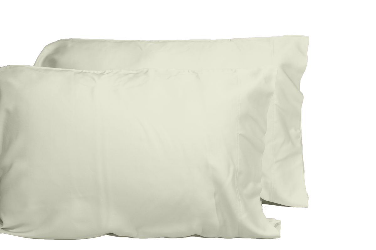 Luxurious Viscose From 100% Bamboo 2 Piece Pillowcase Setoeko Tex Certified, Queen Creme Cream Bamboo