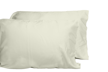 Luxurious Viscose From 100% Bamboo 2 Piece Pillowcase Setoeko Tex Certified, Queen Creme Cream Bamboo