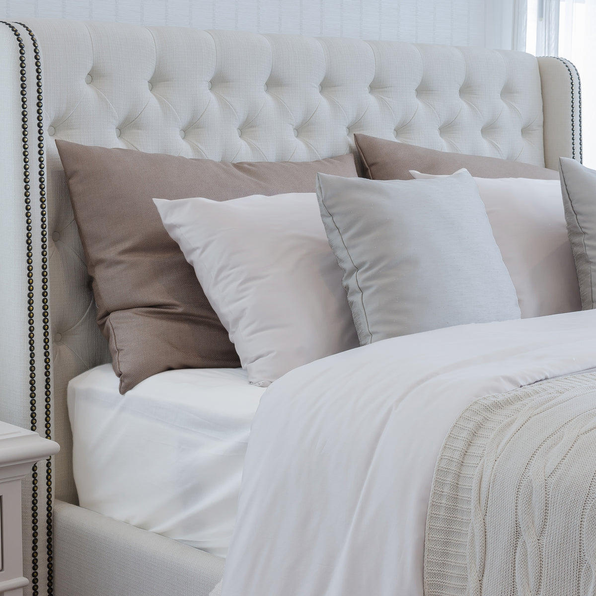 Luxuriously Soft 100% Viscose Derived From Bamboo 4 Piece Sheet Setoeko Tex Certified, Queen White White Bamboo