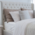 Premium Silky Soft 100% Tencel Lyocell Derived From Eucalyptus 4 Piece Sheet Set, Oeko Tex Certified, King Soft White White Eucalyptus