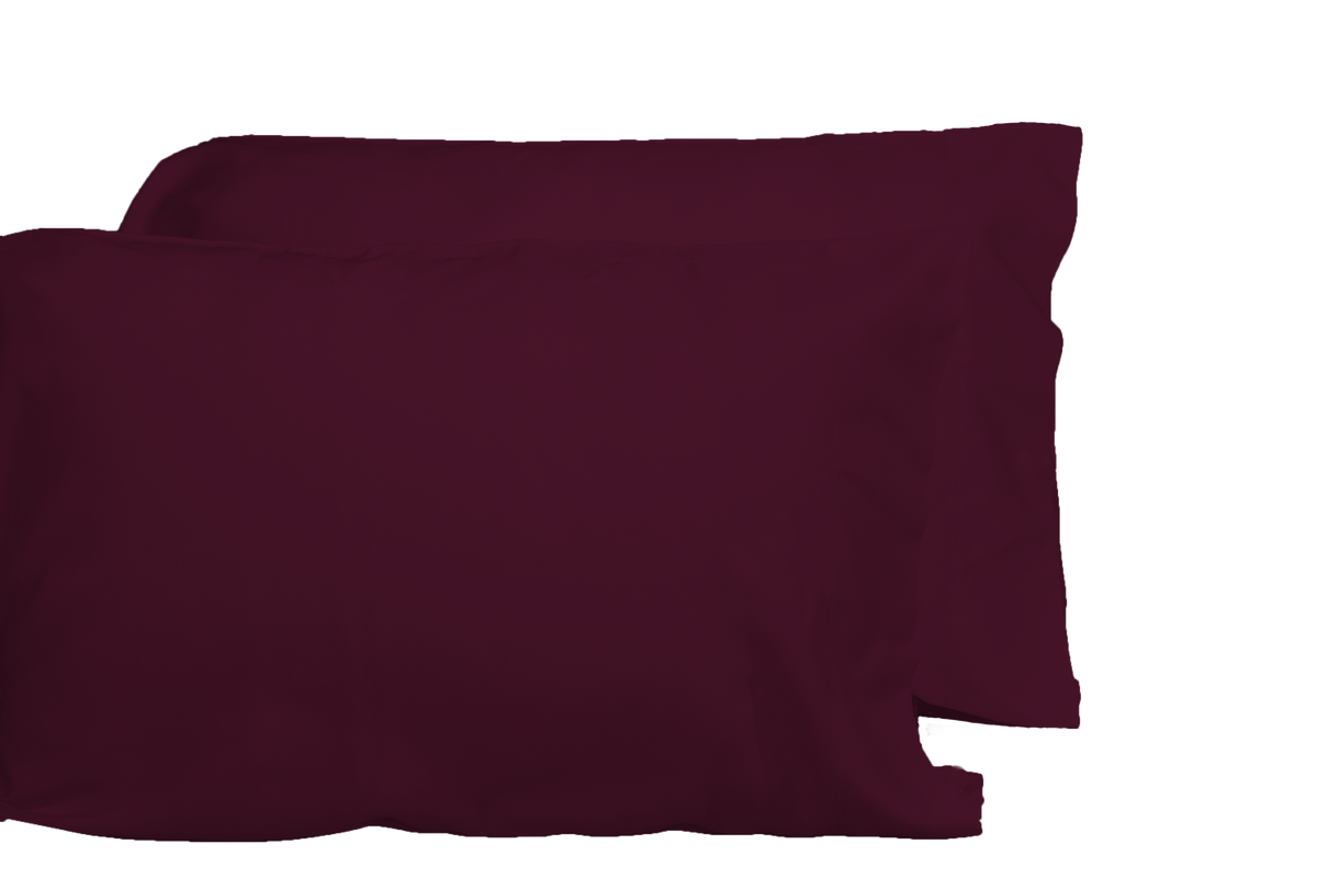 Luxurious Viscose From 100% Bamboo 2 Piece Pillowcase Setoeko Tex Certified, King Merlot Burgundy Bamboo
