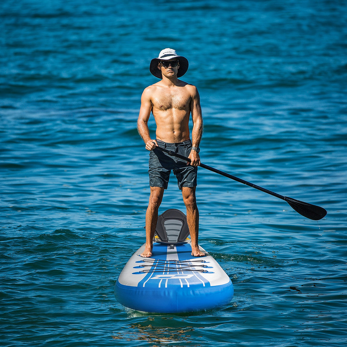 Inqracer 11' 10'6" Inflatable Stand Up Paddle Board With Free Premium Sup Accessories & Backpack Blue Pvc