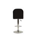 Bar Stool In Black Faux Leather Black Faux Leather