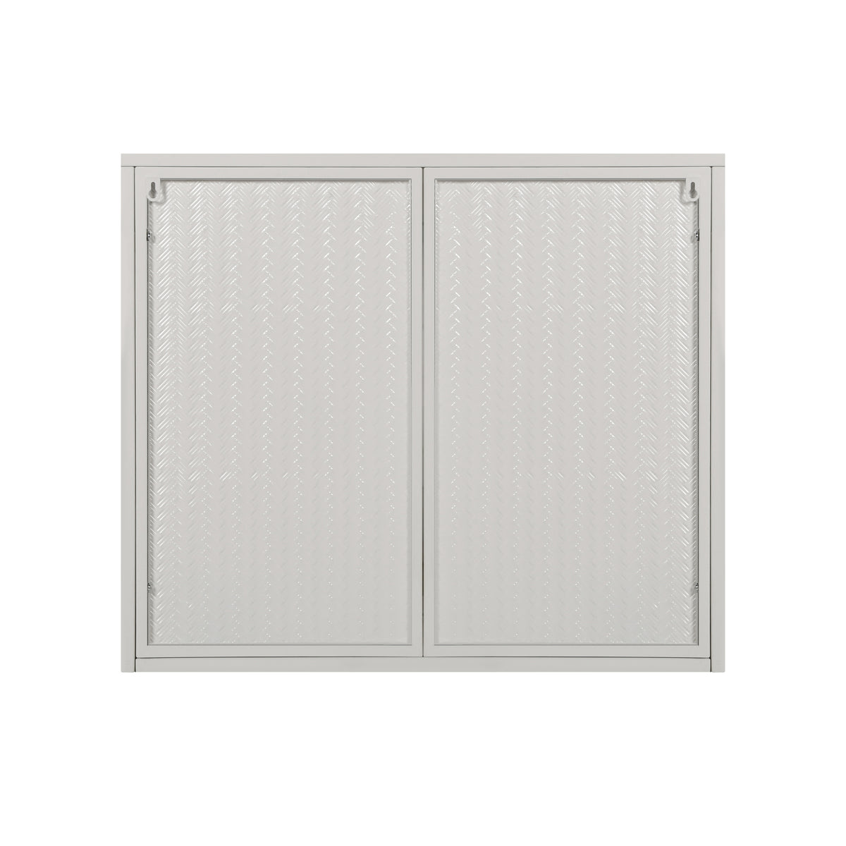 27.56"Glass Doors Modern Two Door Wall Cabinet With Featuring Three Tier Storage For Entryway Living Room Bathroom Dining Room,Wall Cabinet With Characteristic Woven Pattern,White White Metal