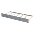 Twin Size Daybed With Storage Arms, Trundle And Charging Station, Gray Box Spring Not Required Twin Grey Wood Daybeds Solid Wood Mdf