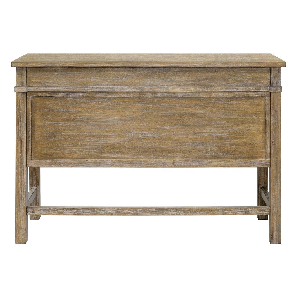 Occasional Table With 2 Drawers Reclaimed Natural Wood