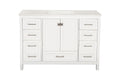 Vanity Sink Combo Featuring A Marble Countertop, Bathroom Sink Cabinet, And Home Decor Bathroom Vanities Fully Assembled White 48 Inch Vanity With Sink 23V03 48Wh White Wood Solid Wood