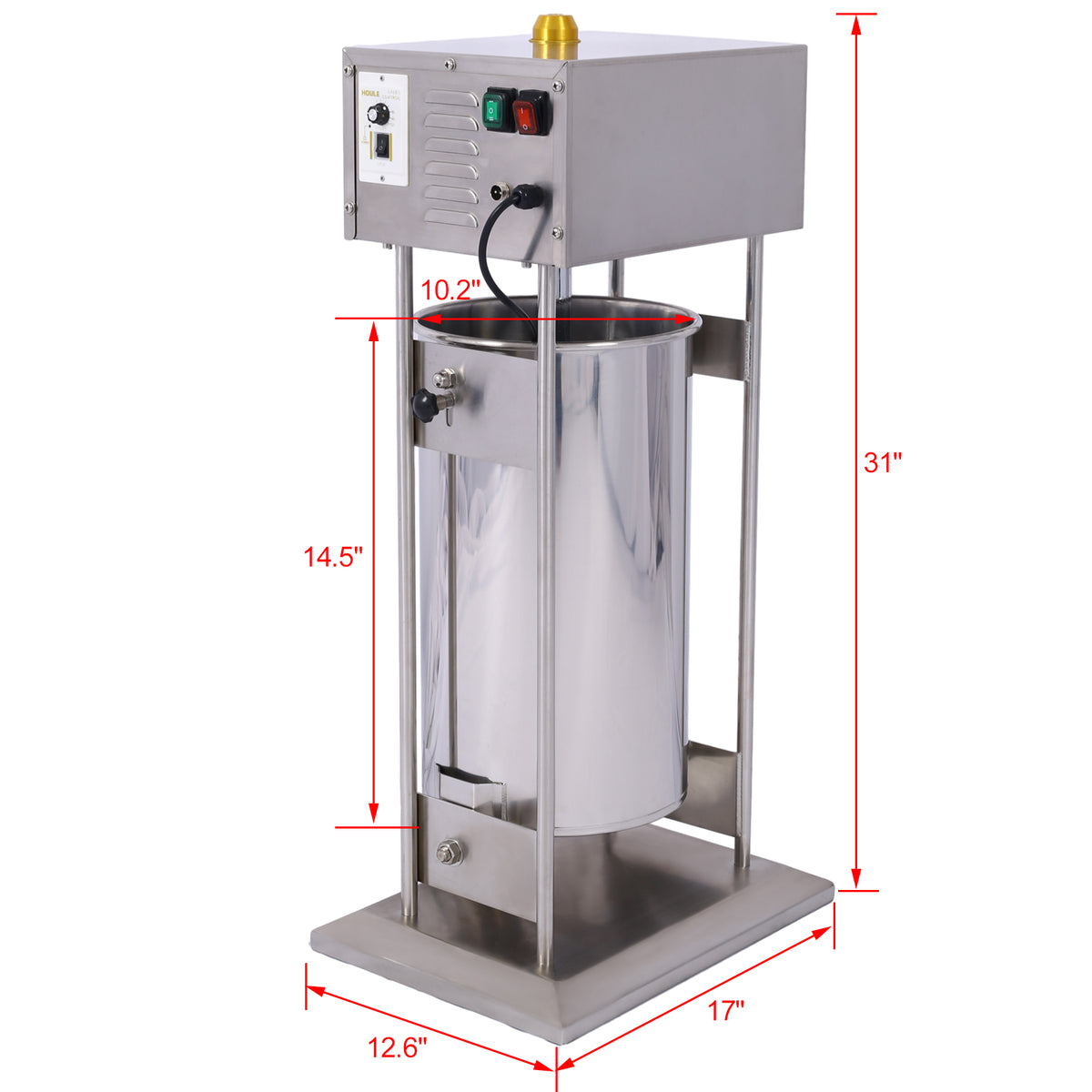 Electric Sausage Filler 20L Sausage Maker Stainless Steel Sausage Stuffer 110V 250W Sausage Ssteel Stuffing Tubestuffer Silver Stainless Steel