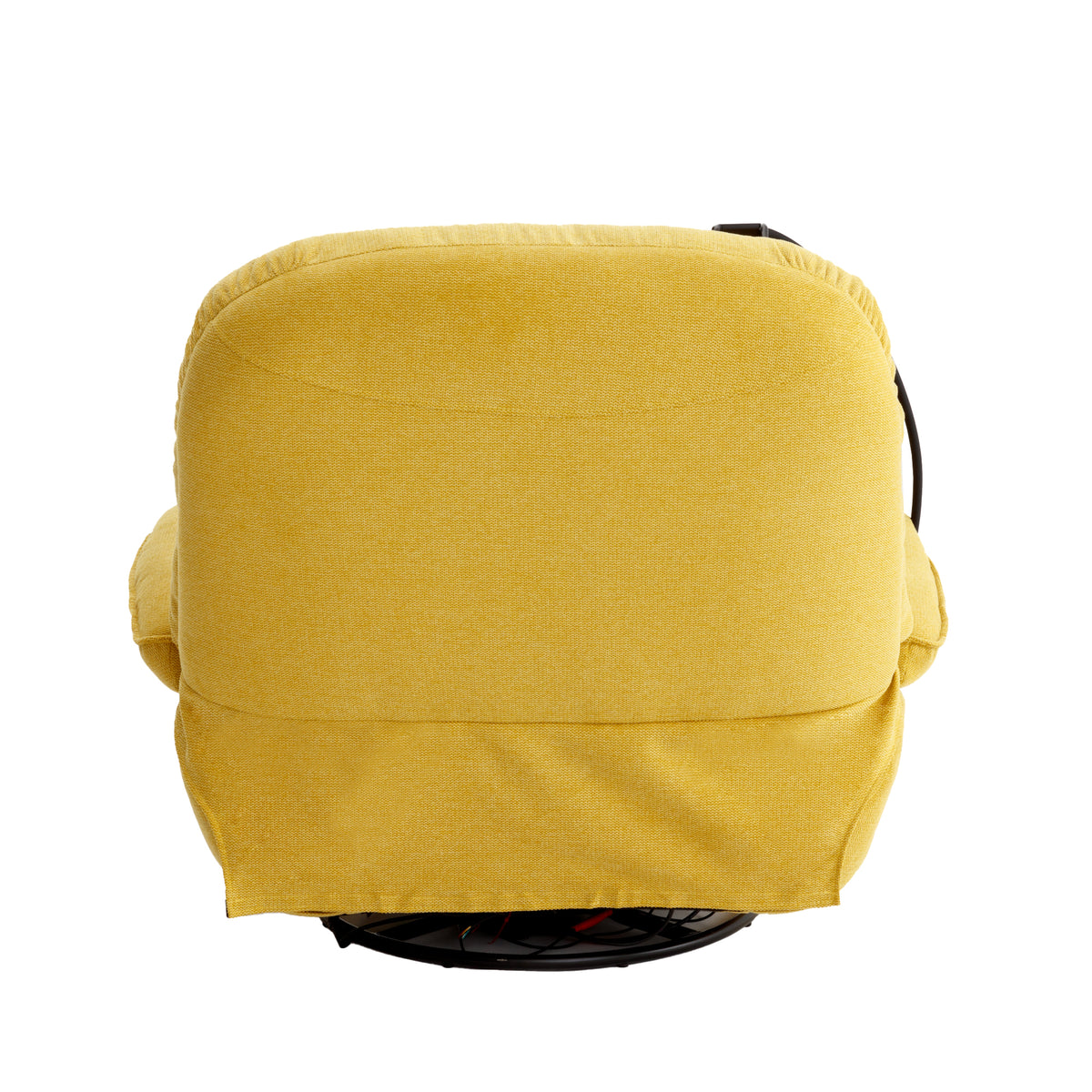 270 Degree Swivel Power Recliner With Voice Control, Bluetooth Music Player,Usb Ports, Atmosphere Lamp, Hidden Arm Storage And Mobile Phone Holder For Living Room, Bedroom, Apartment, Yellow Yellow Foam Linen