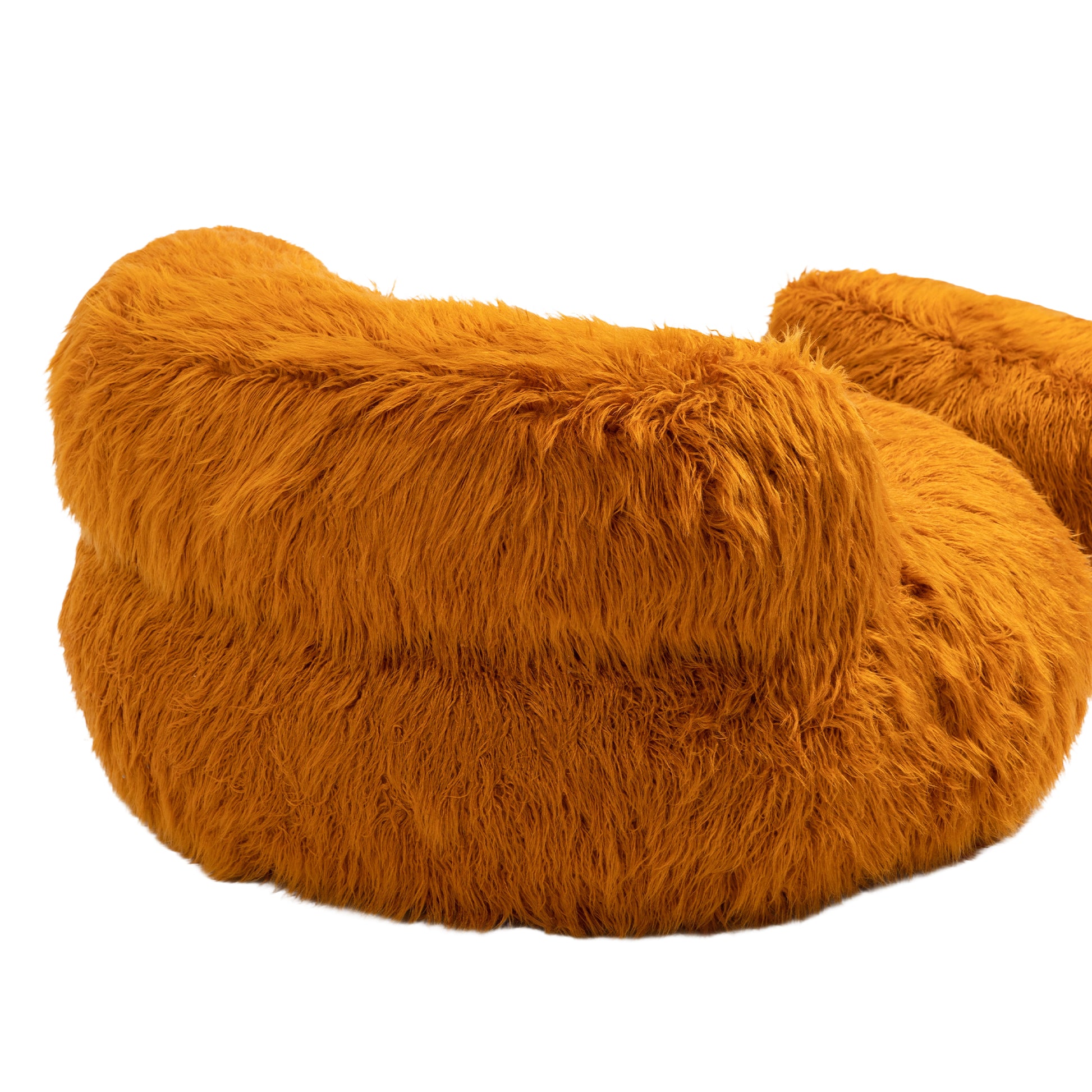 Coolmore Bean Bag Chair, Floor Sofa With Handle,Accent Sofa Chair With Ottoman For Gaming Reading Relaxing Orange Orange Foam Plush