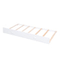 Twin Size Daybed With Storage Arms, Trundle And Charging Station, White Box Spring Not Required Twin White Wood Daybeds Solid Wood Mdf