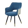 Set Of 2 Blue Fabric Side Chair, Living Room Bedroom Kitchen Vanity Accent Chair, 23
