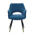 Set Of 2 Blue Fabric Side Chair, Living Room Bedroom Kitchen Vanity Accent Chair, 23