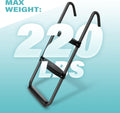Simple Deluxe Trampoline Ladder With Horizontal Wide Steps Skid Proof Steps Simple Deluxe 12Ft 14Ft Trampoline Stairs Accessories, Universal Hook Uv Treated Steel 220 Lbs, Trampoline Parts Black Black Stainless Steel