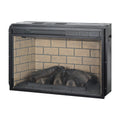 26 Inch Infrared Quartz Heater Fireplace Insert Woodlog Version With Brick Powder Coated Electric Antique Black Vent Free Primary Living Space Yes Insert Tempered Glass Sheet Metal Plastic Electric