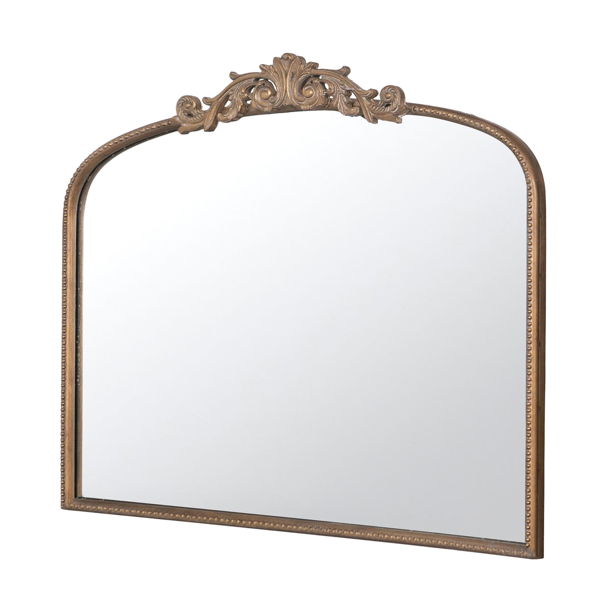 40" X 31" Classic Design Gold Arch Mirror And Baroque Inspired Frame For Living Room Bathrrom Enterway Console Gold Glass